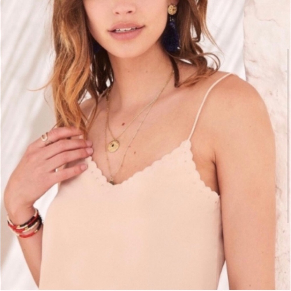 Sézane silk cami in blush. FR 36
